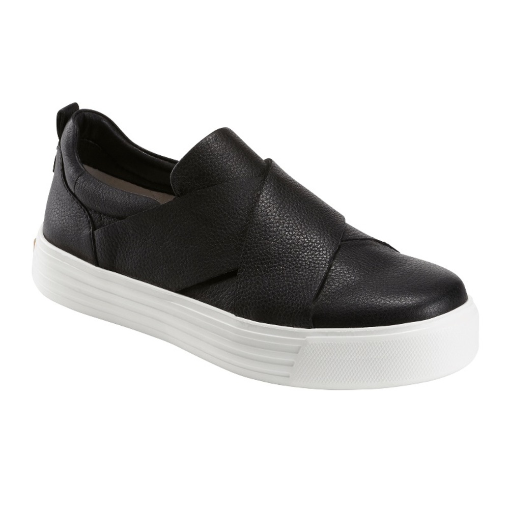 EARTH Black Rosewood Clary Leather Athleisure Sneakers Size 9